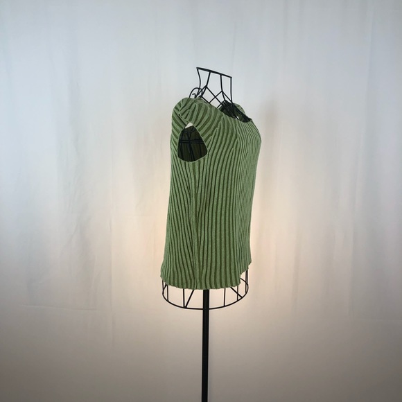 Jeanne Pierre ribbed Cotton knit cap sleeve top M - Picture 4 of 5